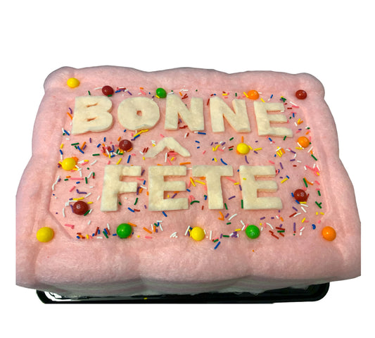 Cotton Candy Skittle Cake - Banana & Cherry